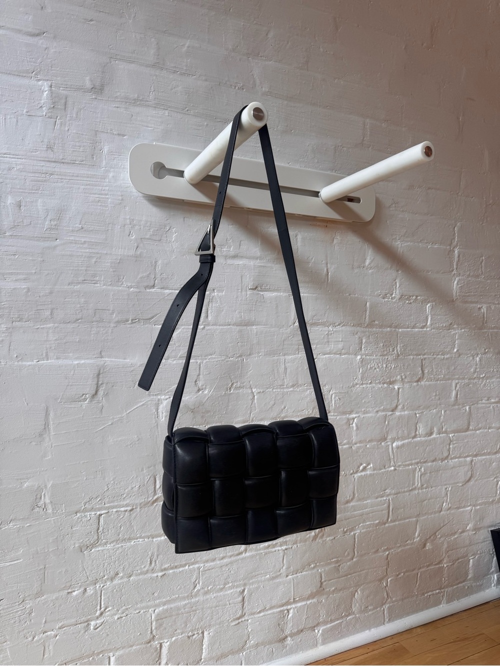 Bottega Veneta Padded Cassette Bag - Black with Silver Hardware